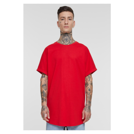 Pánské tričko Long Shaped Turnup Tee - červené