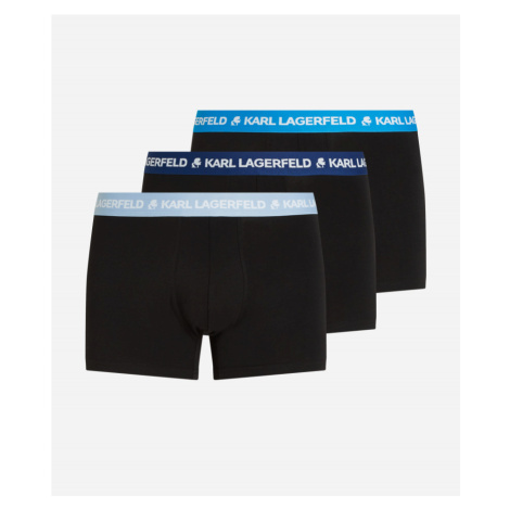 Spodní prádlo karl lagerfeld logo trunk colorband 3-pack modrá