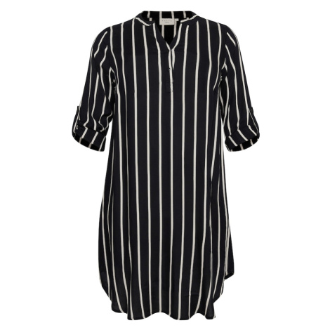 KAFFE CURVE Košilové šaty &#039;Milana&#039; černá / bílá