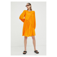 Šaty Gestuz HeslaGZ oranžová barva, mini, oversize