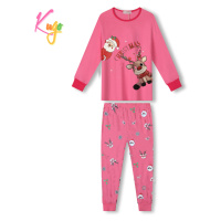 Dívčí pyžamo KUGO MP3826, růžová / růžové kalhoty Barva: Růžová
