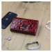 Luxusní dámská kožená peněženka Coki, červená