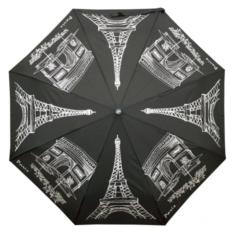 Mini Fiber Paris - dámský skládací deštník, černý