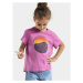 Dětské tričko s krátkým rukávem a potiskem Didriksons Froet růžová