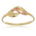 Dámský prsten ze žlutého a červeného zlata PR0392 + DÁREK ZDARMA