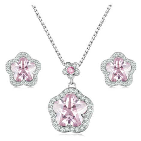GRACE Silver Jewellery Stříbrná souprava šperků Třešňové květy, stříbro 925/1000 SET2069-BSE850-