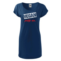 DOBRÝ TRIKO Dámské tričko/šaty Vegan, protože chci