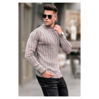 Madmext Stone Color Half Turtleneck Knitwear Sweater 5761