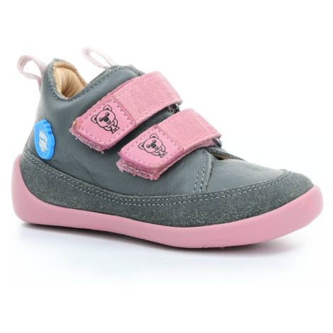 boty Affenzahn Lowcut Leather Koala Grey/Pink