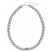 Evolution Group Perlový náhrdelník šedý s Preciosa krystaly 32011.3