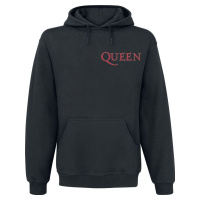 Queen Crest Vintage Mikina s kapucí černá