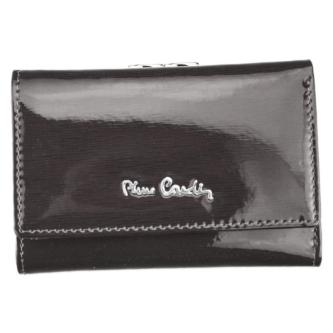 Lakovaná kožená peněženka s náušnicí na mince Pierre Cardin