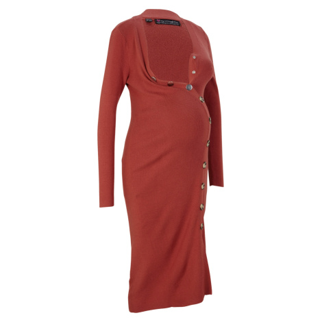 BONPRIX těhotenské úpletové šaty Barva: Červená, Mezinárodní