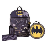 DC Comics Batman: Logo batoh s boxem na svačinu, penálem a přívěskem