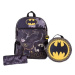 DC Comics Batman: Logo batoh s boxem na svačinu, penálem a přívěskem