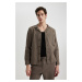 DEFACTO Regular Fit Open Collar Cotton Shirt Jacket