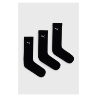 Ponožky Puma (3-pack) černá barva, 907940