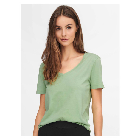 Světle zelené basic tričko JDY Farock - Dámské