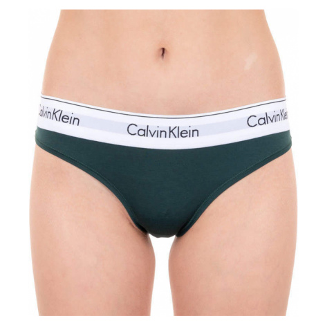 Dámské kalhotky Calvin Klein tmavě zelené (F3787E-CP2)