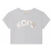 Dětské bavlněné tričko Michael Kors šedá barva