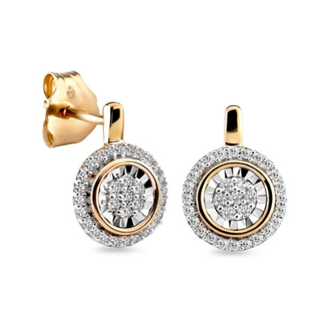 Zlaté náušnice s diamanty L'amour Diamonds JE5263Y + dárek zdarma L´amour