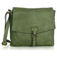 MARCO MAZZINI KOŽENÁ CROSSBODY KABELKA - ZELENÁ Khaki