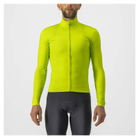 CASTELLI Cyklistický dres s dlouhým rukávem zimní - PRO THERMAL - antracitová/žlutá