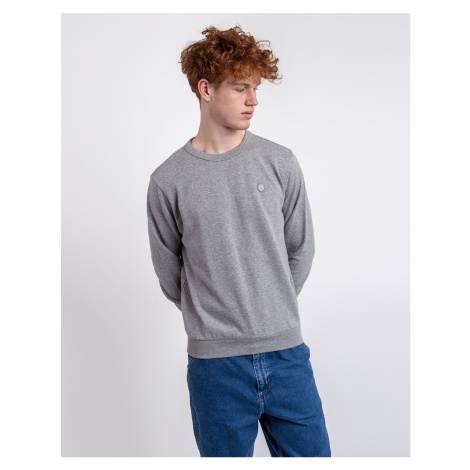 Knowledge Cotton Basic Badge Sweat 1012 Grey Melange