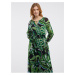 Zelené dámské květované šaty ORSAY
