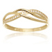Dámský prsten ze žlutého zlata se zirkony PR0649F + DÁREK ZDARMA