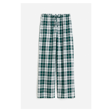 H & M - Keprové pyžamové kalhoty - zelená