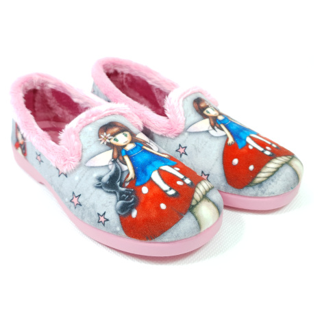 Alcalde dívčí dětské voňavé domácí boty Princezná Muchomůrka GRIS