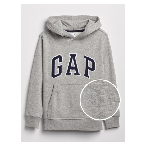 Šedá klučičí dětská mikina GAP Logo hoodie