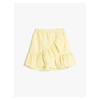 Koton Mini Skirt Frilly Tiered Elastic Waist