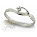 Diamantový prsten z bílého zlata + DÁREK ZDARMA