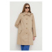 Kabát Lauren Ralph Lauren dámský, béžová barva, přechodný, 297936855