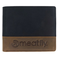 Meatfly Pánská kožená peněženka Eddie Premium Black/Oak