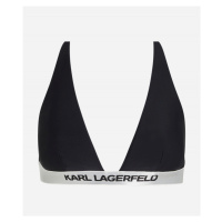 Plavky karl lagerfeld logo triangle top w/ elastic černá