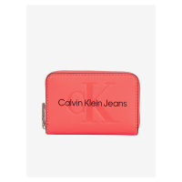 Korálová dámská peněženka Calvin Klein Jeans