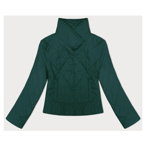 Zelená dámská prošívaná bunda se stojáčkem (20067) Made in Italy