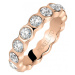 Morellato Pozlacený ocelový prsten s čirými krystaly Cerchi SAKM39