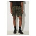 Kraťasy Alpha Industries X-Fit Cargo Short Camo pánské, zelená barva, 166301C.634-green