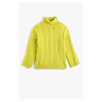 Koton Basic Turtleneck Knit Sweater Long Sleeved, Soft Textured