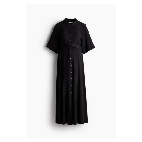 H & M - MAMA Košilové šaty Before & After - černá H&M