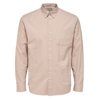 Selected Noos Regrick Oxford Shirt - Shadow Gray Béžová