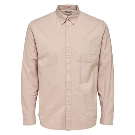 Selected Noos Regrick Oxford Shirt - Shadow Gray Růžová