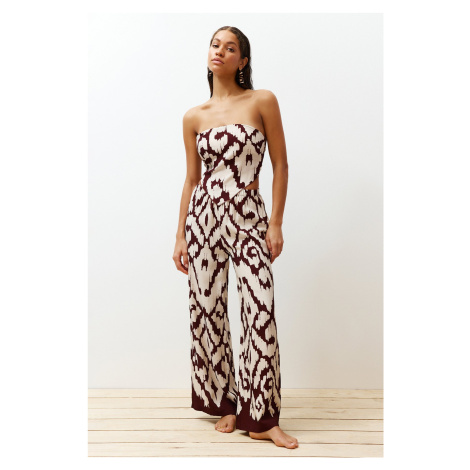 Trendyol Ethnic Patterned Woven Blouse and Pants Suit