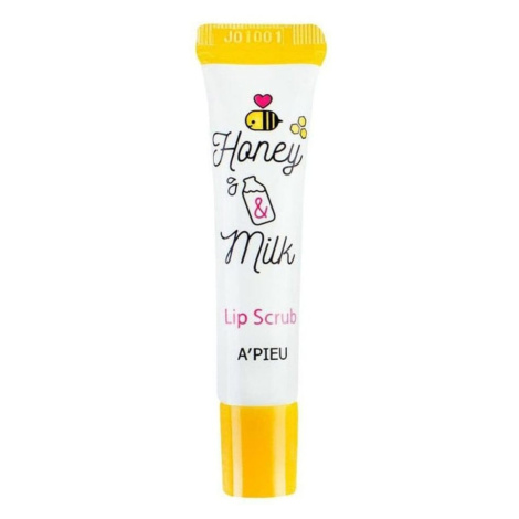 A'PIEU Peeling na rty Honey & Milk Lip Scrub (8 ml)