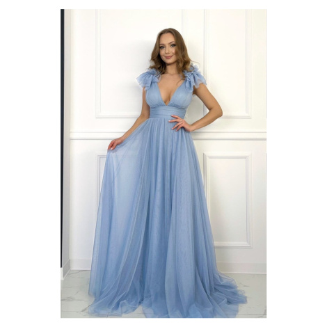Světle modré tylové šaty Melisa Paris Style
