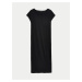 Černé dámské tričkové žerzejové midi šaty Marks & Spencer